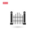 Decorative gate icon vector design isolated 6