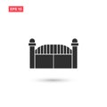 Decorative gate icon vector design isolated 3