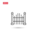 Decorative gate icon vector design isolated 5