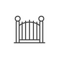 Decorative gate line icon