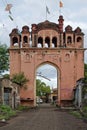 Decorative gate of Shri Krushna Temple of Mahanubhav Panth Royalty Free Stock Photo