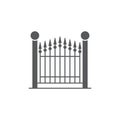 Decorative gate vector icon, isolated on white background