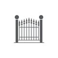 Decorative gate vector icon, isolated on white background Royalty Free Stock Photo