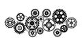 Decorative Gear Border, Steampunk Industrial Element, vector design Generative AI Royalty Free Stock Photo