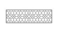 Decorative Geometric Lattice Border, vector design Generative AI Royalty Free Stock Photo