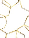 Decorative Gold Hexagonal Pattern on a Clean White Background Creates an Elegant Design for Various Applications Royalty Free Stock Photo