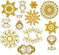 Decorative Gold Web Icons Royalty Free Stock Photo