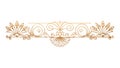 Decorative Golden Flourish, Elegant Ornate Border, vector design Generative AI Royalty Free Stock Photo