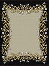 Decorative golden frame