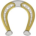 Decorative golden horseshoe