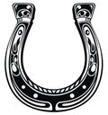 Good Luck Lucky Horseshoe. Vector template of Horseshoe