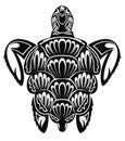 Decorative Graphic sea turtle. Tattoo design Royalty Free Stock Photo