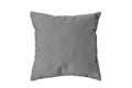 Decorative gray rectangular pillow for sleeping and resting isolated on white background Royalty Free Stock Photo