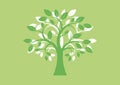 Decorative Green Tree Silhouette vector