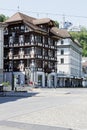 Decorative half-timbered building in Lucerne