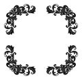 Decorative hand drawn classic vintage ornament border Royalty Free Stock Photo