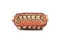 Decorative, hand-made wicker basket. Royalty Free Stock Photo