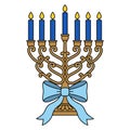 Decorative Hanukkah Menorah Vector Illustration Royalty Free Stock Photo
