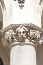 Decorative head of the column, Cloth Hall Sukiennice Krakow,Poland Royalty Free Stock Photo