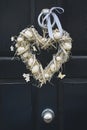 Decorative heart door wreath