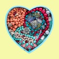 Decorative heart jewelry for women heart. Royalty Free Stock Photo