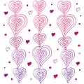 Decorative heart pink doodles Royalty Free Stock Photo