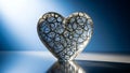 Decorative Heart-Shaped Glass Object Royalty Free Stock Photo