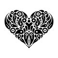 Decorative heart tattoo Royalty Free Stock Photo