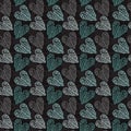 Decorative hearts pattern. Valentines day wrapping paper design Royalty Free Stock Photo