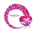 Decorative hearts valentines day gretting card design