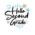 Decorative Hello second grade design