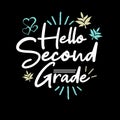 Decorative Hello second grade design