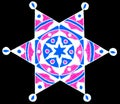 Decorative hexagram star