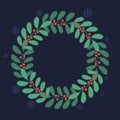 Decorative holly framework Royalty Free Stock Photo