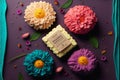 Decorative homemade hand soaps or shampoo bars