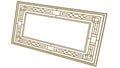 Decorative Horizontal Frame with Elegant Corner Details, vector design Generative AI Royalty Free Stock Photo