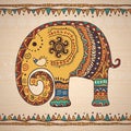 Decorative illustration elephant