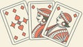 Decorative Indian playing cards, royal figures, vector design Generative AI Royalty Free Stock Photo