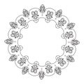 Decorative Indian round lace ornate mandala vector