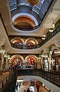 Decorative interior atrium of heritage shopping center of Queen Victoria Building QVB in Sydney CBD, Australia Royalty Free Stock Photo