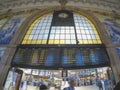 The decorative interior of Sao Bento railway station in Porto