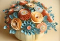 Decorative and intricate paper quilled floral bouquet