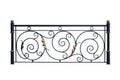 Decorative iron banisters, fence. Royalty Free Stock Photo