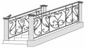 Decorative Iron Fence: Elegant Architectural Feature, vector design Generative AI Royalty Free Stock Photo