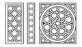 Decorative Islamic Geometric Panels, vector design Generative AI Royalty Free Stock Photo