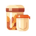 decorative jars supply vector illustration