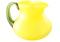 Decorative jug with yellow glass