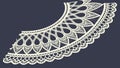 Decorative Lace Border Element with Intricate Pattern and Curves, vector design Generative AI Royalty Free Stock Photo
