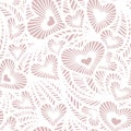 Decorative lace pattern with hearts Royalty Free Stock Photo