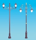 Decorative lamp post set